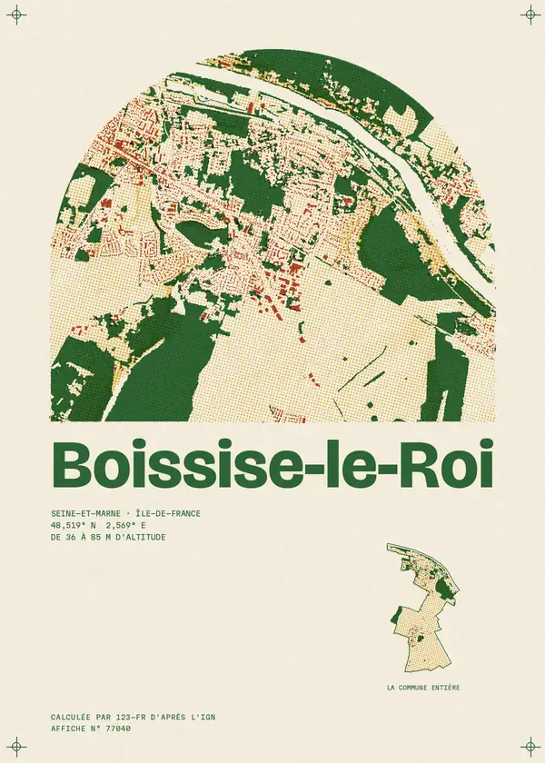 Affiche de Boissise-le-Roi, calculée par 123-fr d'après l'IGN