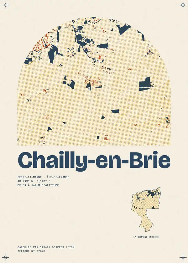 Affiche de Chailly-en-Brie, calculée par 123-fr d'après l'IGN
