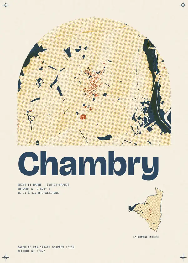 Affiche de Chambry, calculée par 123-fr d'après l'IGN