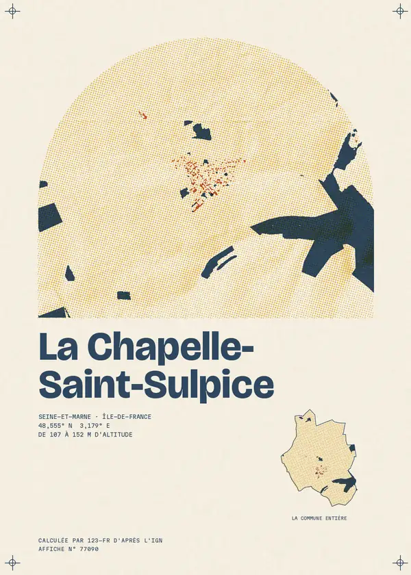 Affiche de La Chapelle-Saint-Sulpice, calculée par 123-fr d'après l'IGN
