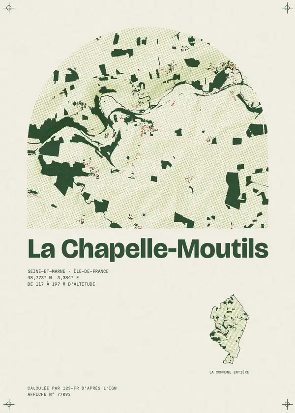Affiche de La Chapelle-Moutils, calculée par 123-fr d'après l'IGN