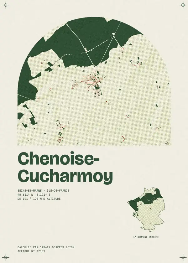 Affiche de Chenoise-Cucharmoy, calculée par 123-fr d'après l'IGN