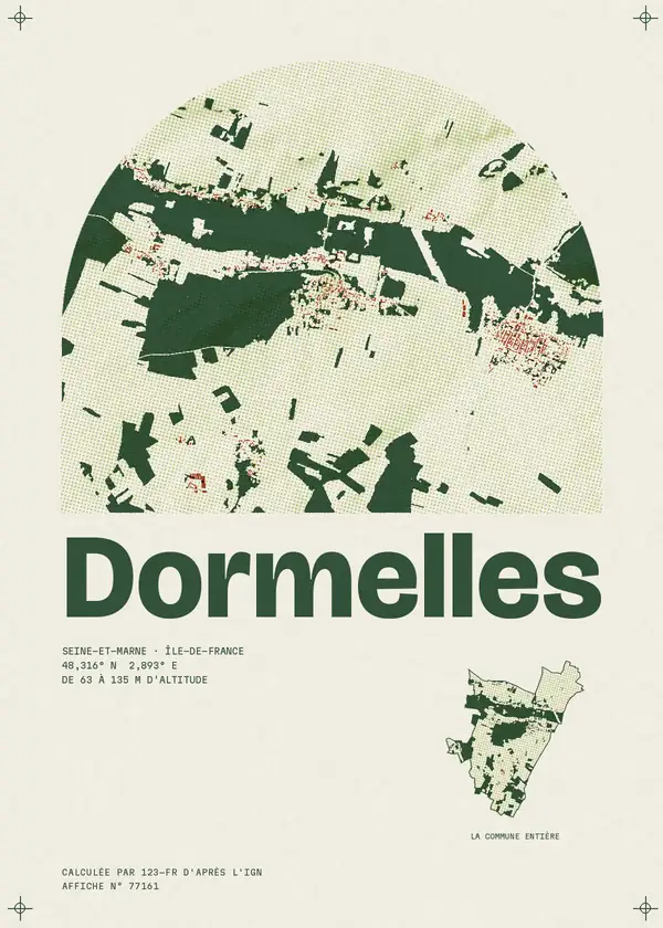 Affiche de Dormelles, calculée par 123-fr d'après l'IGN