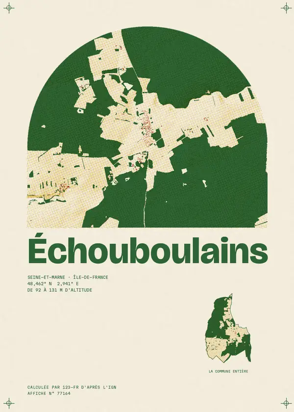 Affiche de Échouboulains, calculée par 123-fr d'après l'IGN