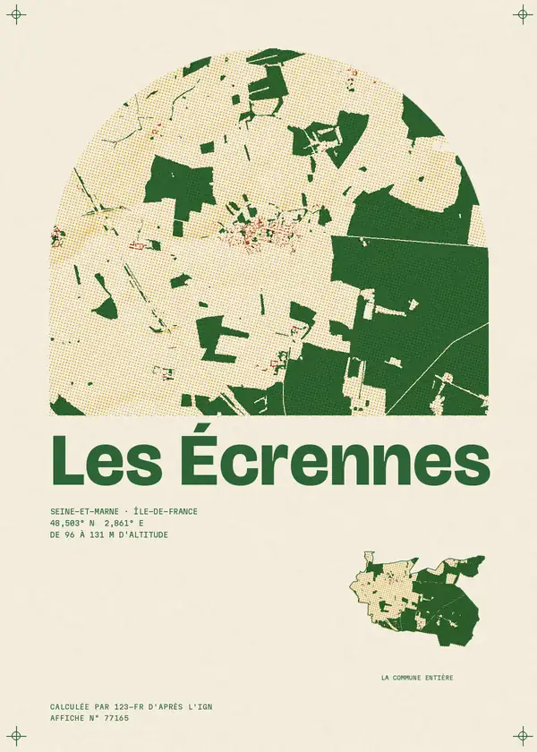 Affiche de Les Écrennes, calculée par 123-fr d'après l'IGN