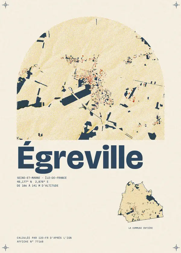 Affiche de Égreville, calculée par 123-fr d'après l'IGN