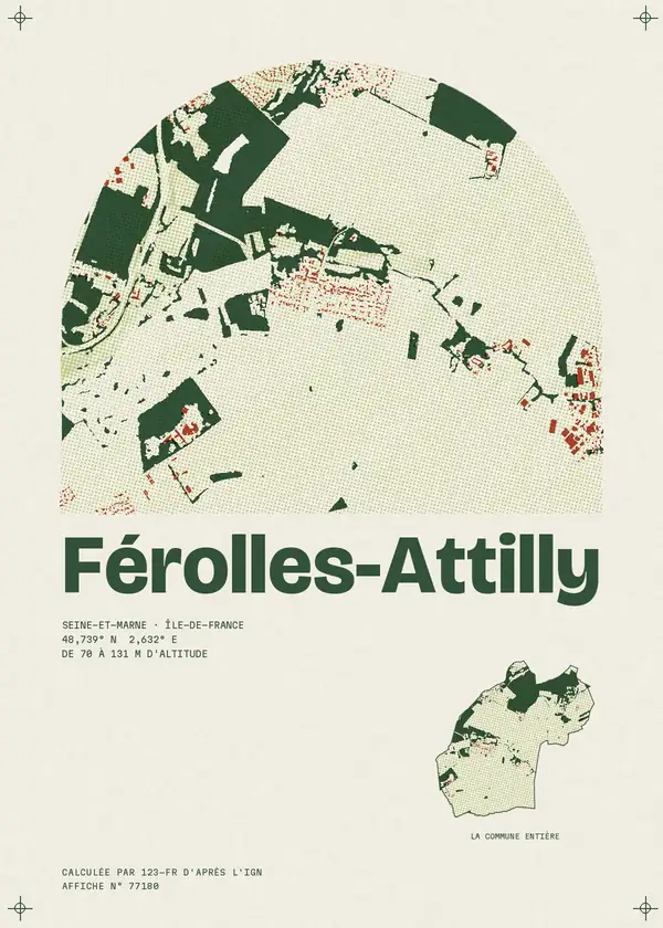 Affiche de Férolles-Attilly, calculée par 123-fr d'après l'IGN