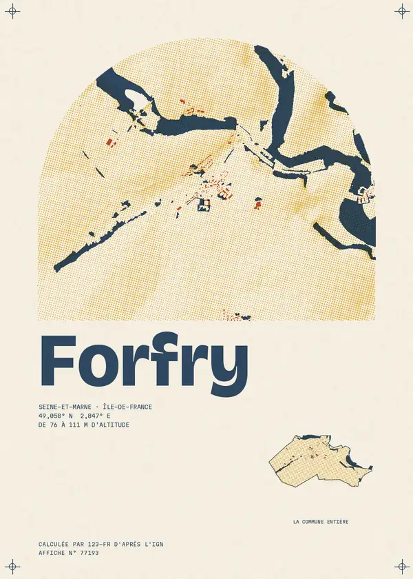 Affiche de Forfry, calculée par 123-fr d'après l'IGN