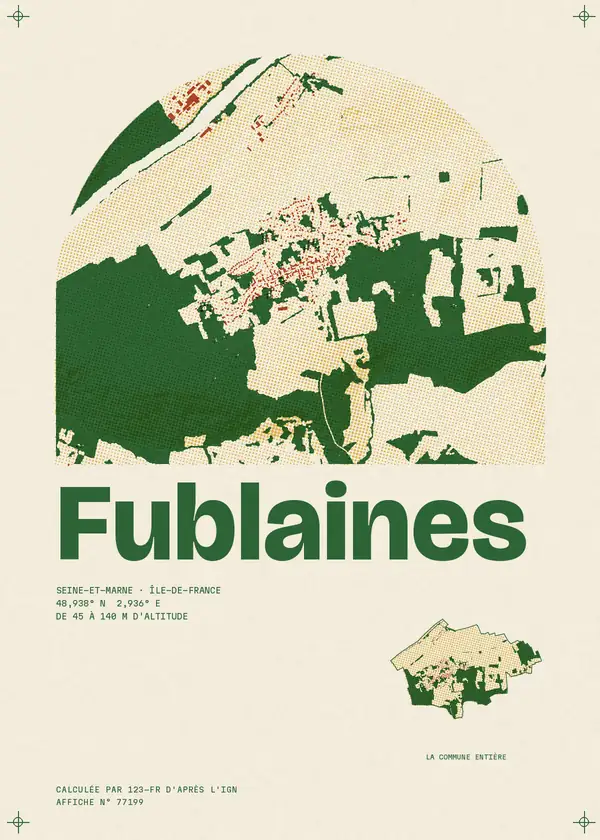 Affiche de Fublaines, calculée par 123-fr d'après l'IGN