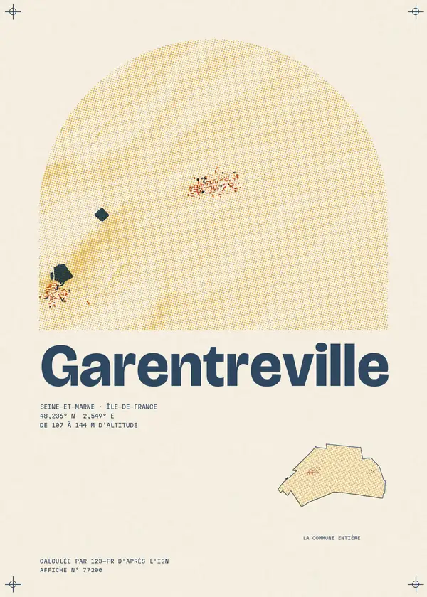 Affiche de Garentreville, calculée par 123-fr d'après l'IGN