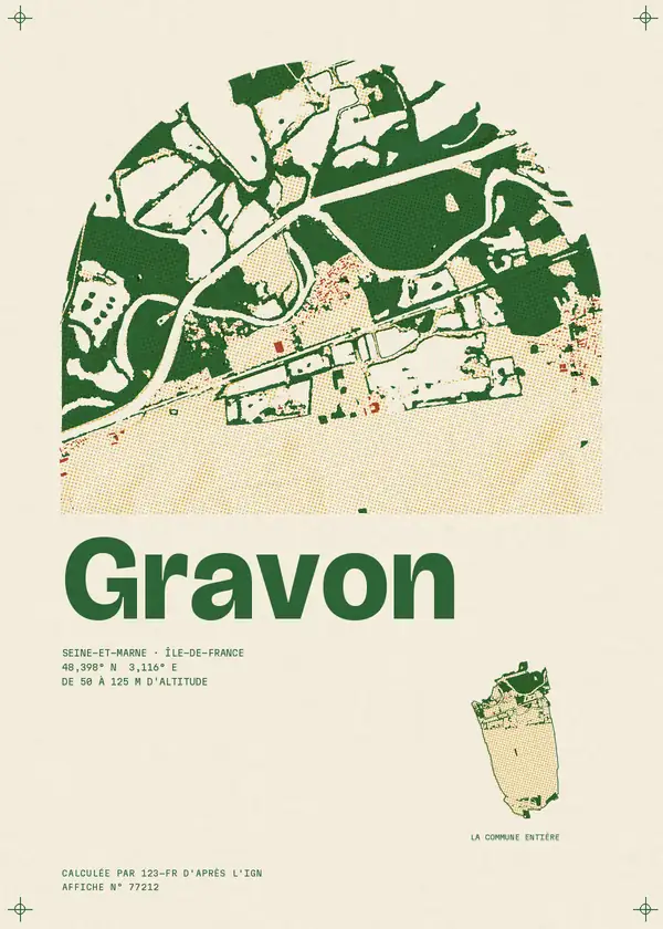 Affiche de Gravon, calculée par 123-fr d'après l'IGN
