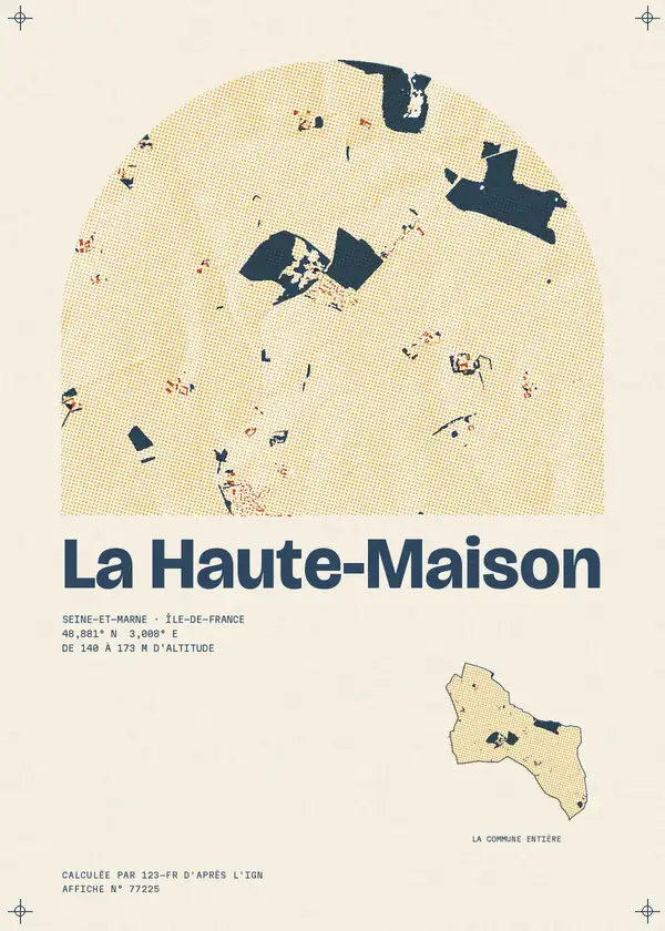 Affiche de La Haute-Maison, calculée par 123-fr d'après l'IGN