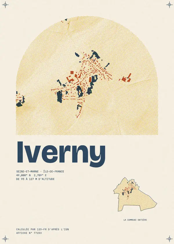 Affiche de Iverny, calculée par 123-fr d'après l'IGN