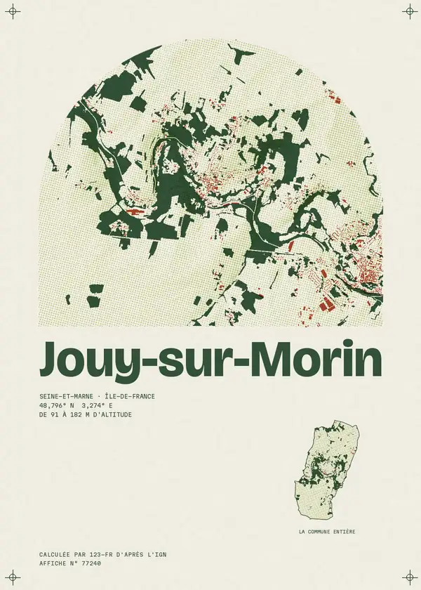 Affiche de Jouy-sur-Morin, calculée par 123-fr d'après l'IGN