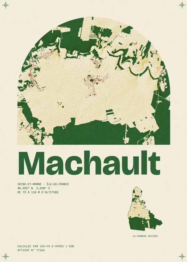 Affiche de Machault, calculée par 123-fr d'après l'IGN