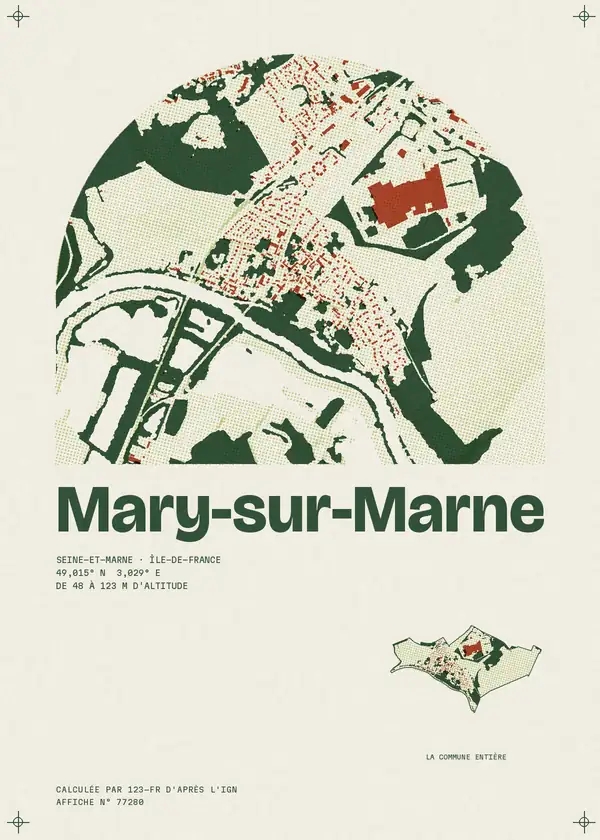 Affiche de Mary-sur-Marne, calculée par 123-fr d'après l'IGN