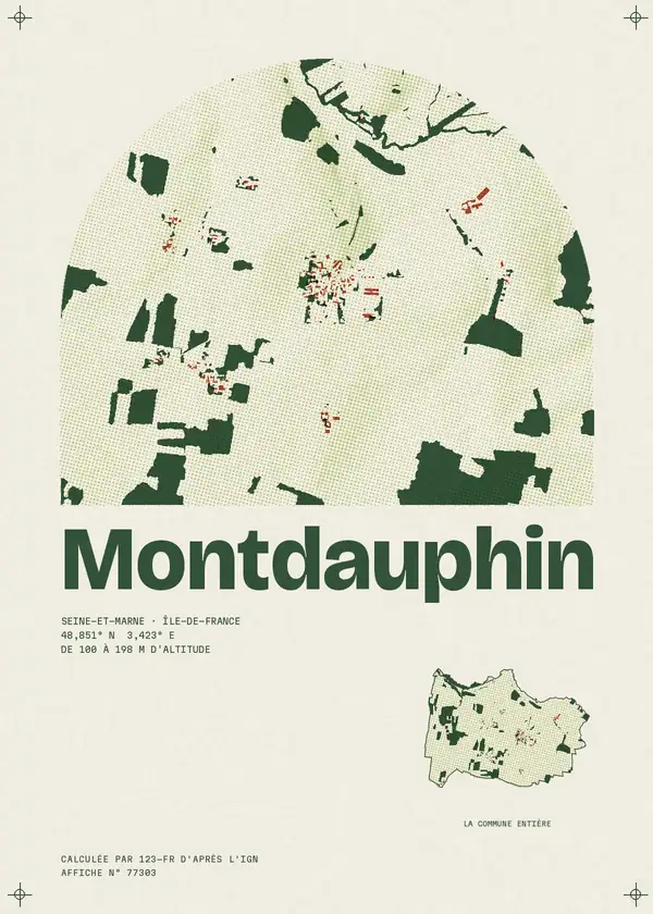 Affiche de Montdauphin, calculée par 123-fr d'après l'IGN
