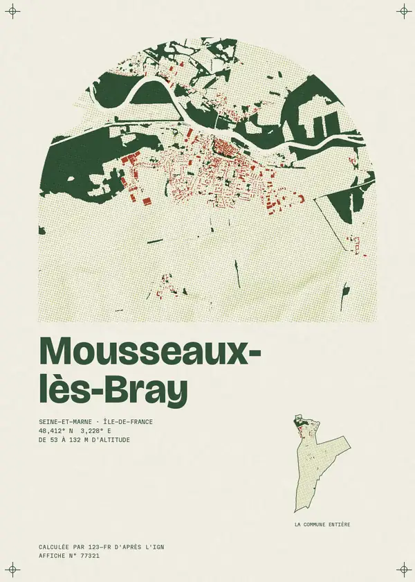 Affiche de Mousseaux-lès-Bray, calculée par 123-fr d'après l'IGN