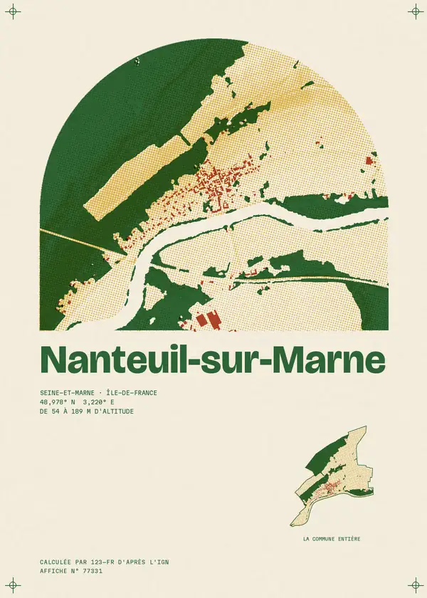 Affiche de Nanteuil-sur-Marne, calculée par 123-fr d'après l'IGN