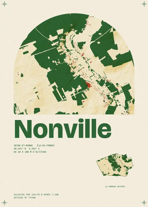 Affiche de Nonville, calculée par 123-fr d'après l'IGN