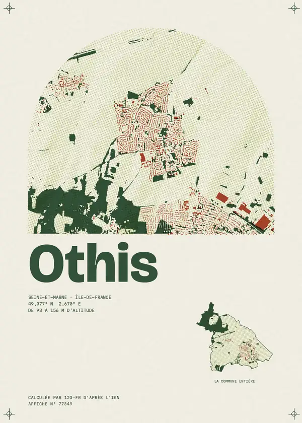 Affiche de Othis, calculée par 123-fr d'après l'IGN