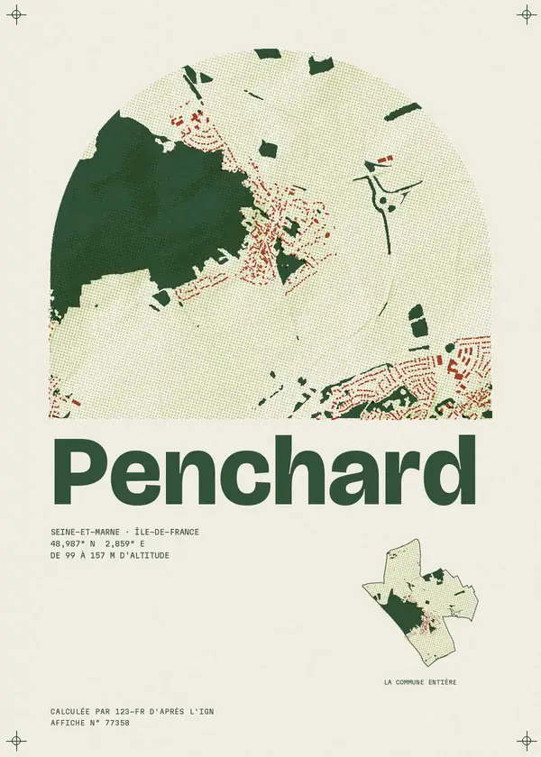 Affiche de Penchard, calculée par 123-fr d'après l'IGN