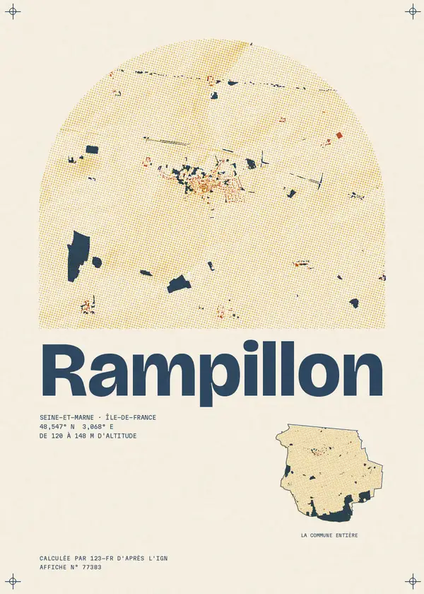 Affiche de Rampillon, calculée par 123-fr d'après l'IGN