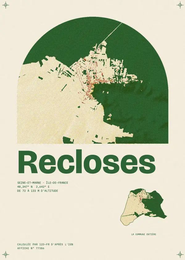 Affiche de Recloses, calculée par 123-fr d'après l'IGN