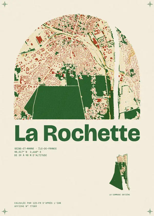 Affiche de La Rochette, calculée par 123-fr d'après l'IGN