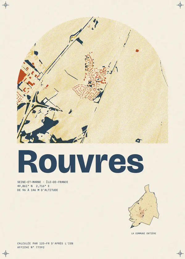 Affiche de Rouvres, calculée par 123-fr d'après l'IGN