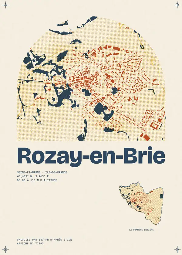 Affiche de Rozay-en-Brie, calculée par 123-fr d'après l'IGN