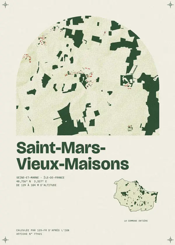 Affiche de Saint-Mars-Vieux-Maisons, calculée par 123-fr d'après l'IGN