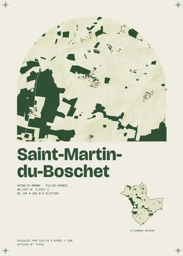 Affiche de Saint-Martin-du-Boschet, calculée par 123-fr d'après l'IGN
