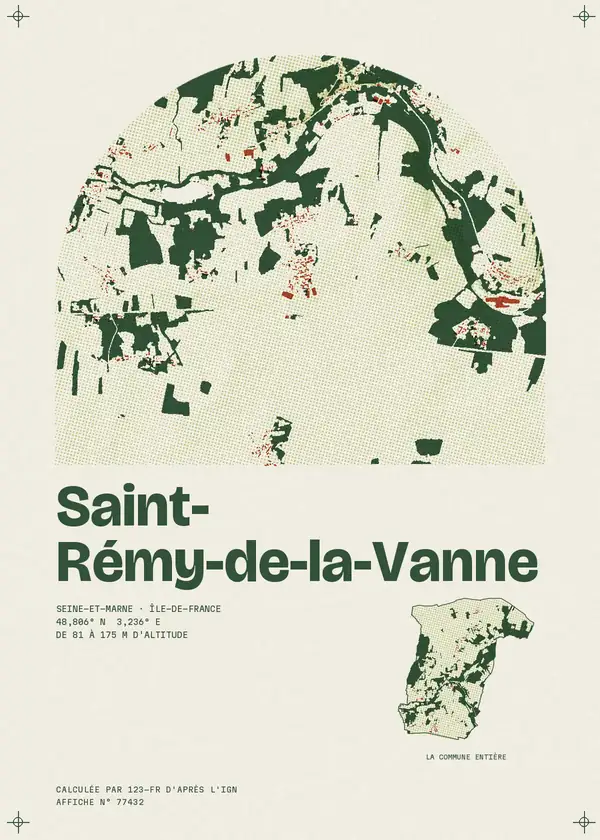 Affiche de Saint-Rémy-de-la-Vanne, calculée par 123-fr d'après l'IGN