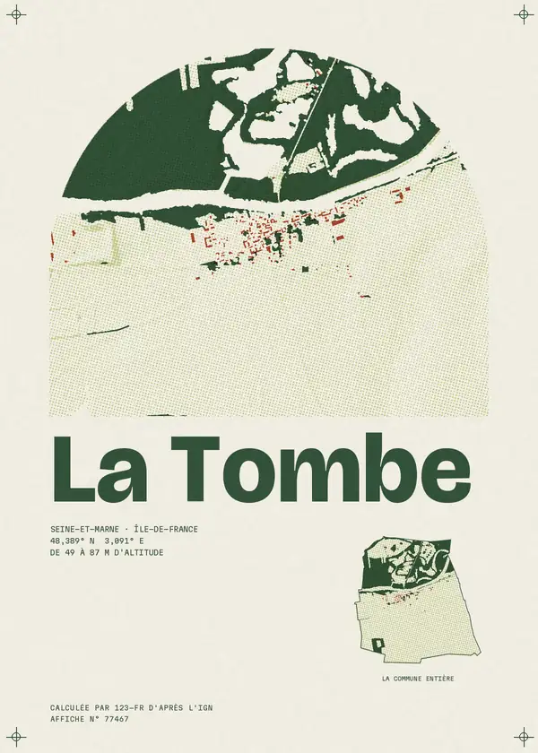 Affiche de La Tombe, calculée par 123-fr d'après l'IGN