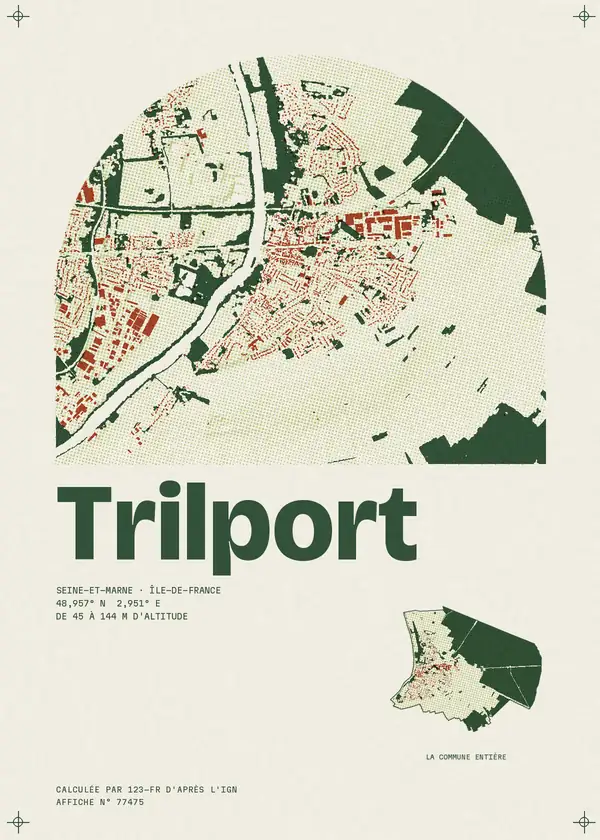 Affiche de Trilport, calculée par 123-fr d'après l'IGN