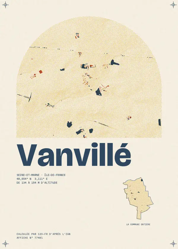 Affiche de Vanvillé, calculée par 123-fr d'après l'IGN