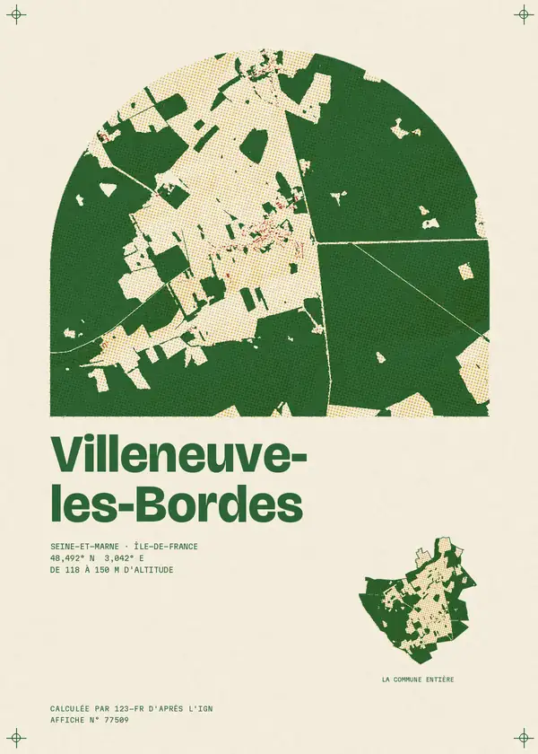 Affiche de Villeneuve-les-Bordes, calculée par 123-fr d'après l'IGN
