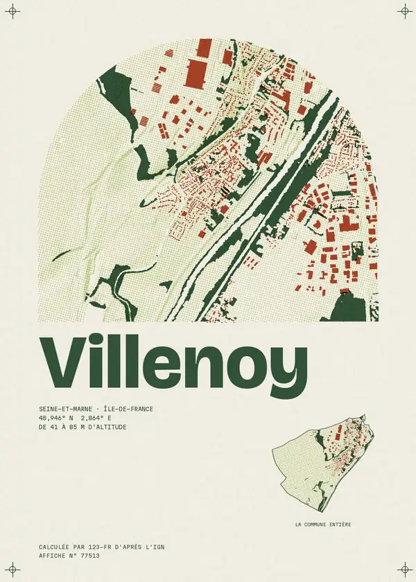 Affiche de Villenoy, calculée par 123-fr d'après l'IGN