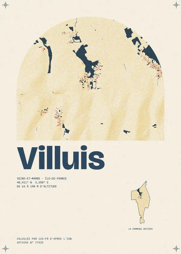 Affiche de Villuis, calculée par 123-fr d'après l'IGN