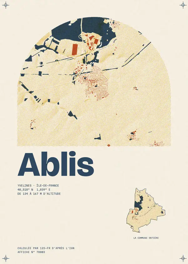 Affiche de Ablis, calculée par 123-fr d'après l'IGN