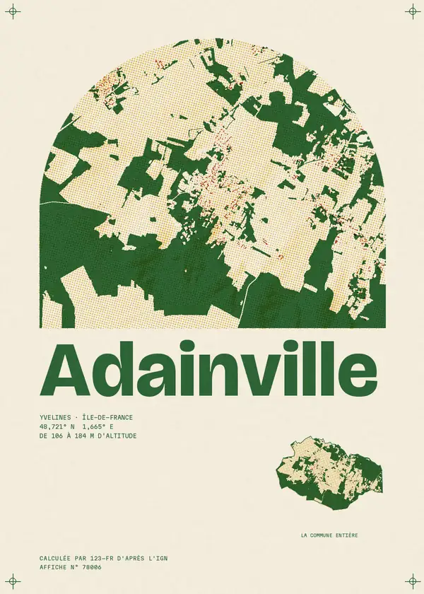 Affiche de Adainville, calculée par 123-fr d'après l'IGN