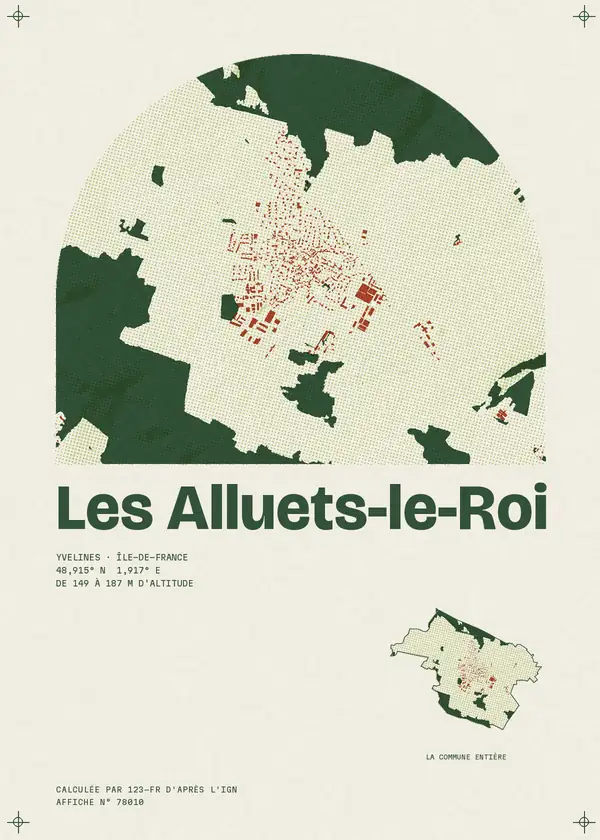Affiche de Les Alluets-le-Roi, calculée par 123-fr d'après l'IGN