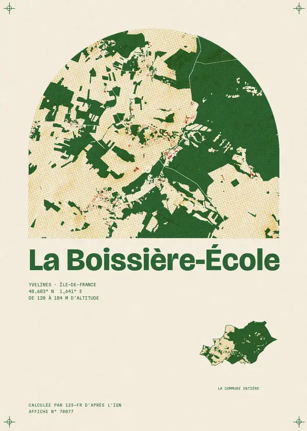 Affiche de La Boissière-École, calculée par 123-fr d'après l'IGN