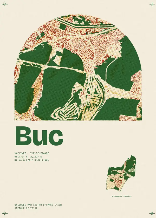 Affiche de Buc, calculée par 123-fr d'après l'IGN