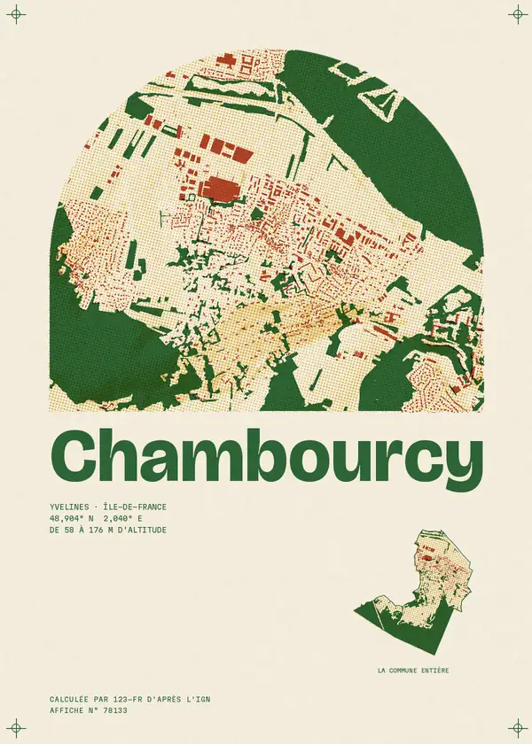 Affiche de Chambourcy, calculée par 123-fr d'après l'IGN