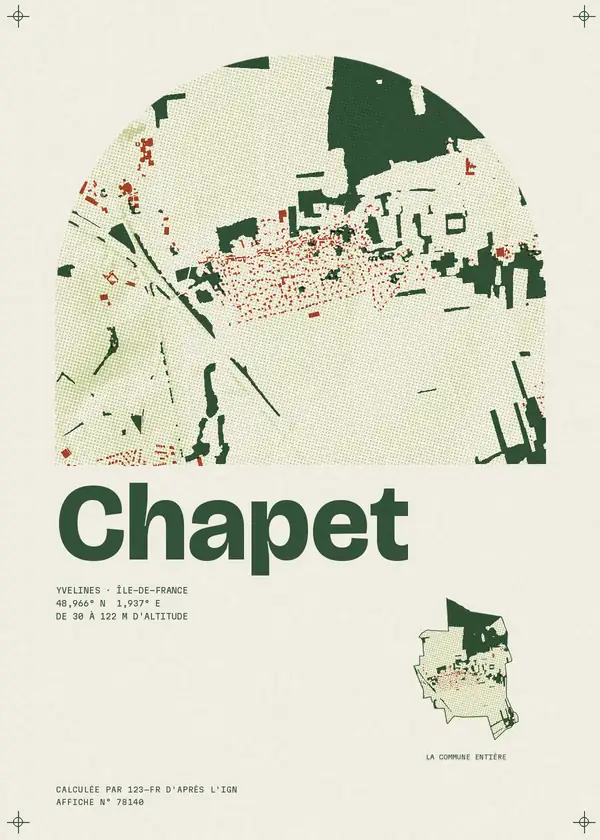 Affiche de Chapet, calculée par 123-fr d'après l'IGN