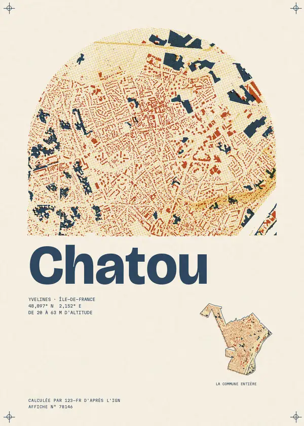 Affiche de Chatou, calculée par 123-fr d'après l'IGN