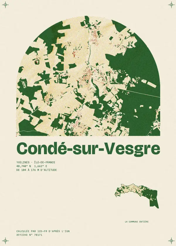 Affiche de Condé-sur-Vesgre, calculée par 123-fr d'après l'IGN