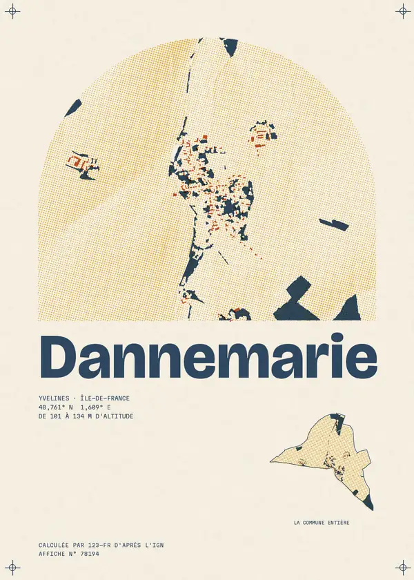 Affiche de Dannemarie, calculée par 123-fr d'après l'IGN